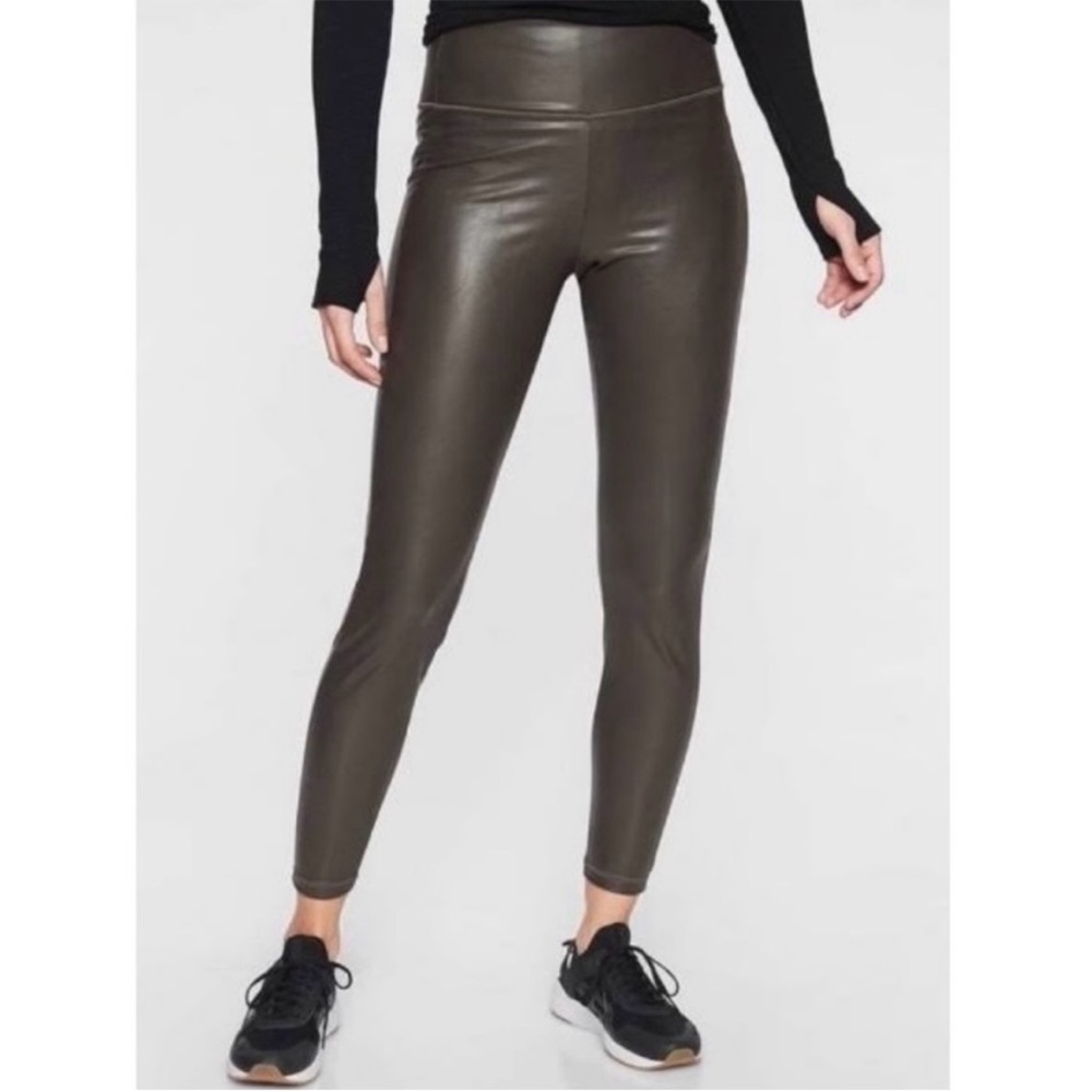 Athleta All Over Gleam Faux Leather Legging